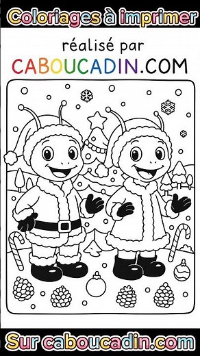 Free printable Christmas coloring page for preschoolers 🎄 | Christmas activity for children: cabo...