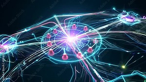 This captivating 3D animation visualizes a neural network, illustrating the concepts of chatbots, artificial intelligence, deep learning, machine learning, and large language models