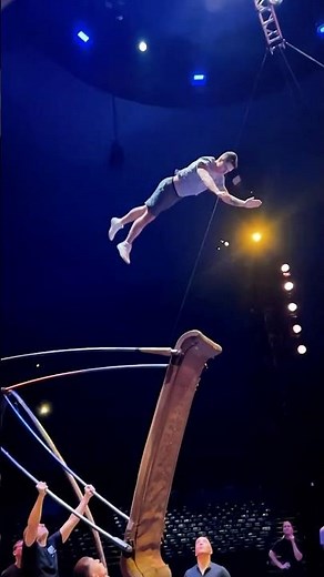 EXTREMELY INSANE Barani Jump from the Swing 🤯 #cirqueart #cirquedusoleil #flipping