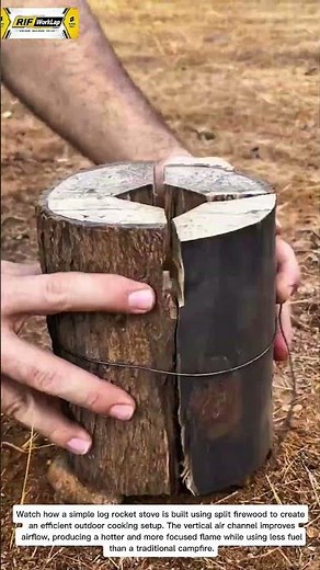 DIY Rocket Stove from Logs | Efficient Outdoor Cooking & Camping Hack