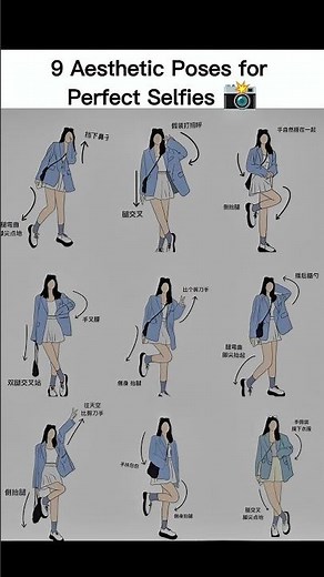 9 Aesthetic Poses for Perfect Selfies 📸 | Instagram & TikTok Pose Ideas #aestheticposes #selfieideas