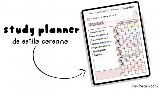Cómo hacer tu Study planner de estilo coreano - HardPeach Blog