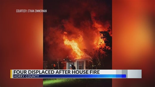 4 displaced in Forestbrook-area house fire, Horry County Fire Rescue says