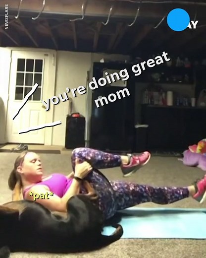 This dog does Pilates