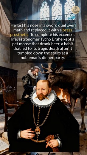 This astronomer lost his nose in a math duel and had a pet moose that drank beer. #history #historyfacts #didyouknow | Uncover This