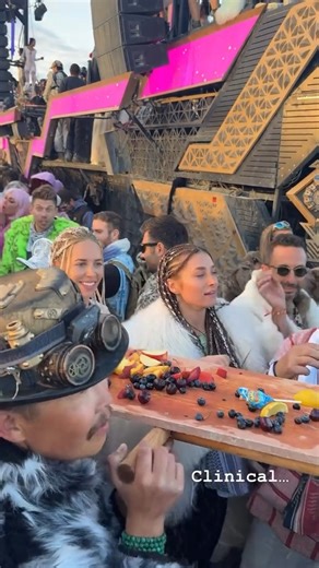 They got fruit plates moving through the crowds at Burning Man 😂 #burningman | Psyganesh