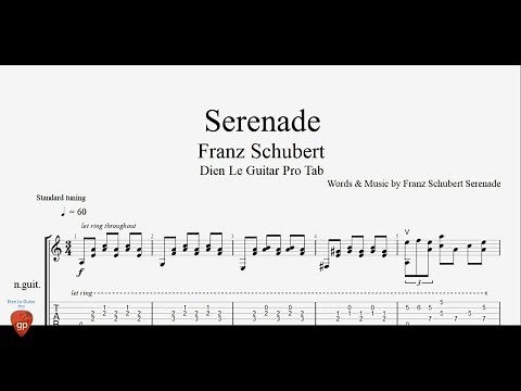 Franz Schubert - Serenade - Guitar Lesson Tabs