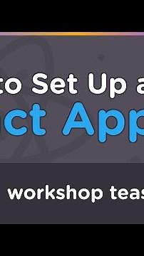 New JavaScript Workshop: How to Set Up a React App on Treehouse!