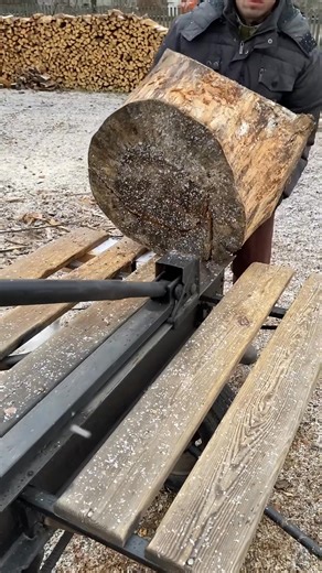 🔥Wood splitter vs Big Log🪵 | Wood Splitting Machines