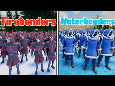 Avatar Battle 🔥Firebender Army invasion VS Waterbender Troops 💧