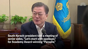 3.7K views · 153 reactions | South Korean President Moon Jae-in congratulated the cast and crew of the film "Parasite" on Monday after the dark comedy netted the country's first-ever wins at the Academy Awards. | NBC News World | Facebook