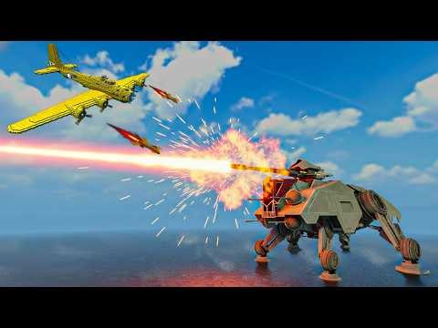 AT TE Walker vs Warplane | Epic Ground vs Air Battle | Teardown