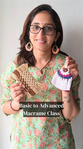 Sabse bada problem macrame mein banana nahi… start karna hota hai #macrameworkshop #learnmacrame