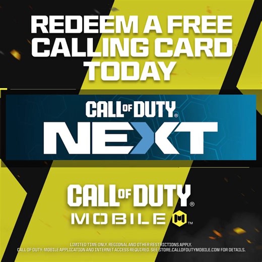 Head to the Web Store and get a free #CODNEXT Calling Card! Now until 10/1 at 11:59 PM PT! https://store.callofdutymobile.com/ | Call of Duty: Mobile