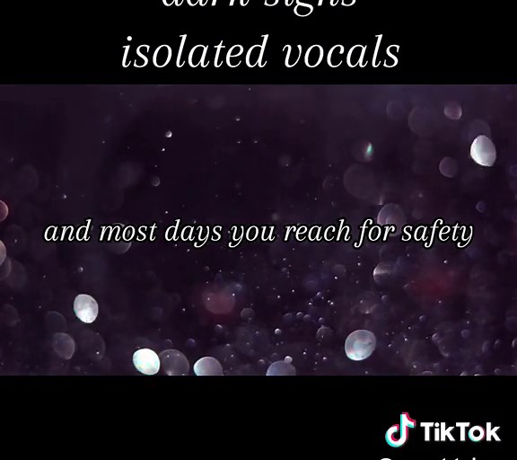 Dark Signs Isolated Vocals by Bradley Groves