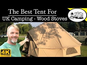 Best tent for year round camping UK 2023 - Tour, set up & wood burning stove. Robens Klondike Grande