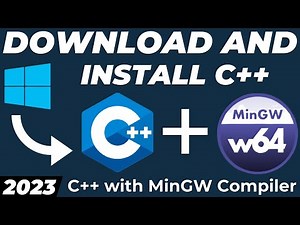 How to download and install C++ MinGW compiler and run first C++ program in windows 10/11 tutorial