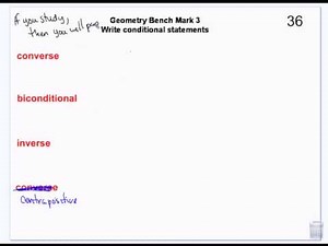 Geometry - Conditional, converse, inverse, contrapositive, biconditional - 9-5-13