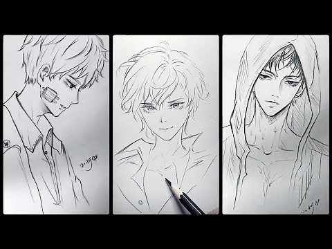Vẽ anime nam ngầu | drawing anime boy | Draw so easy Anime