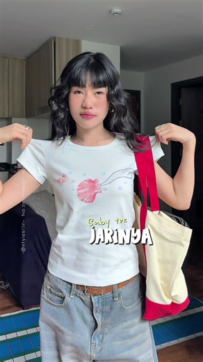 Jarinya baby tee outfit ideas | ไอเดียแต่งตัว OOTD