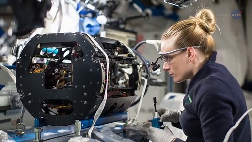 Fire on the space station! Astronauts preparing ongoing combustion research.