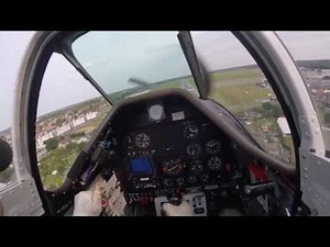 P-51 Mustang landing at Antwerp, cockpit view.