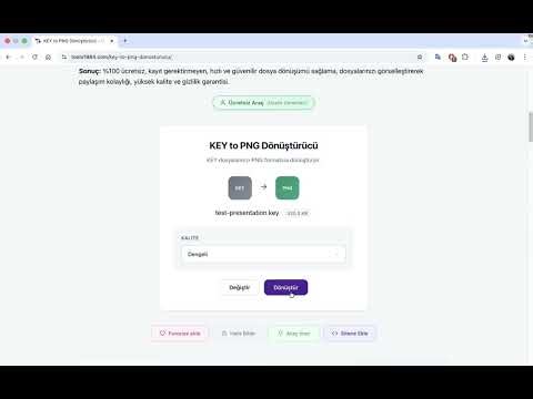 KEY to PNG Dönüştürücü Ücretsiz Online | Apple Keynote'u PNG Görsele Çevir Aracı