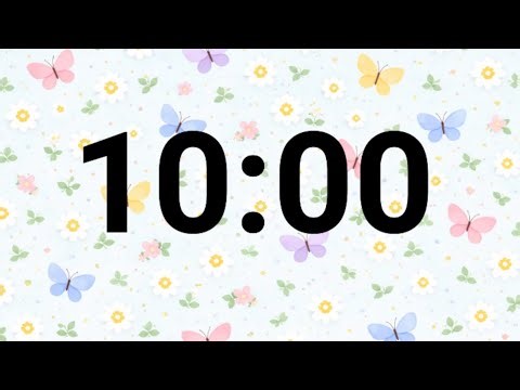 10-Minute Butterfly Daisy Garden Timer | Bright Spring Classroom Countdown