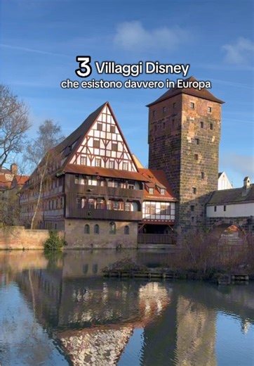 3 Villaggi Disney che esistono davvero e si trovano in Europa 🫶🏽 1) Rothenburg: il paese di Pinocchio Un villaggio da fiaba con case a graticcio colorate, stradine colorate e torri medievali che sembrano uscire da un libro di fiabe. Perfetto per sentirsi dentro un mondo Disney. 2) Bamberga: il villaggio sull’acqua Affacciato sul fiume Regnitz, con ponti pittoreschi e case che sembrano galleggiare sull’acqua. 3) Norimberga: città medievale con imponenti mura, piazze storiche e castelli fiabesch