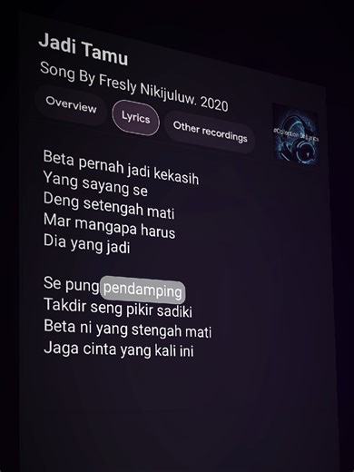 Jadi Tamu: Lirik Musik Terbaru