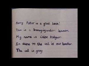 The actors' notes during the filming of the Transfiguration class (HP1)