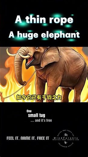 A huge elephant. A tiny rope. Why won’t it pull?