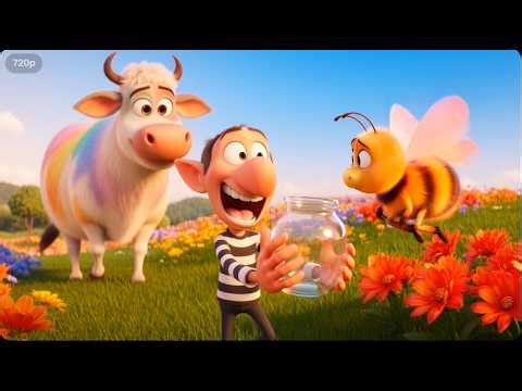 The Golden Color Bee 🐝🌸 | How Bees Help Flowers Grow | Kids Learning Adventure