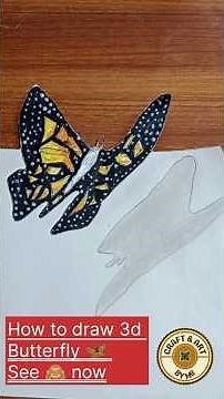 ✏️ Easy 3D Butterfly Drawing for Beginners | Realistic Art\n#3d#drawing#real3d