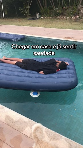 Relaxing Moments on an Inflatable Mattress in Pool