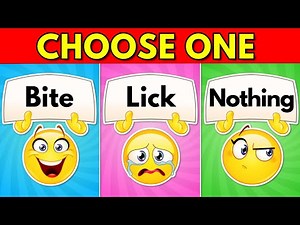 BITE, LICK, or NOTHING Challenge! 😋😛😐 | Choose One Button!