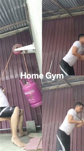 Various Strength Training Exercises with Homemade Gym Equipment #homegym #diyhomegym #training