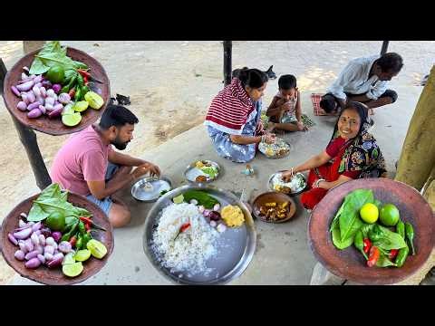 বড়শি দিয়ে মাছ ধরে ভাজা মাছে গরমের দুপুরে সেরা টক পান্তা খাওয়া | Village special Panta Bhat