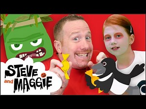 Steve and Maggie Halloween Go Away, Monster! | Haunted House and Piata for Kids | Wow English TV - Videos For Kids