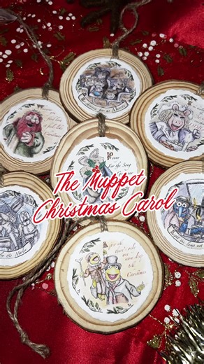 The Muppet Christmas Carol Christmas tree decorations. #themuppetchristmascarol #muppetchristmascarol #etsy #christmas #christmasdecorations