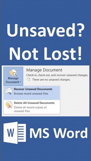 Recover Unsaved Word Documents in Minutes