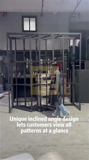 Ceramic tile pull-out display rack - see all the patterns at a glance #displayrack