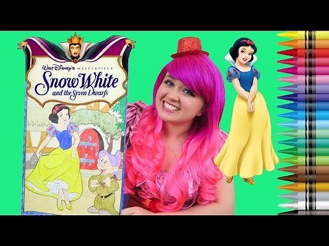 Coloring Snow White Disney Princess GIANT Coloring Book Colored Pencils | KiMMi THE CLOWN