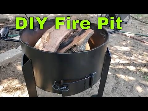 How to build a fire pit grill from scrap metal.