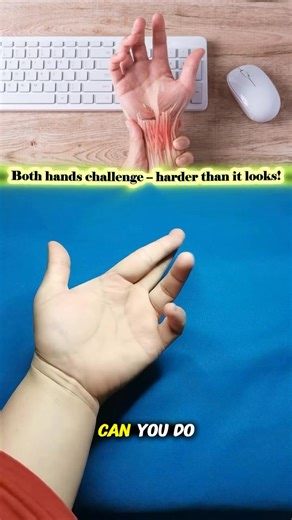 It looks easy, but doing it with both hands is surprisingly hard! The left hand moves fine, but the right just can’t keep up.Can you do it too?#handcoordination #funchallenge #bodycontrol #dailywellness #brainexercise | Taichii help