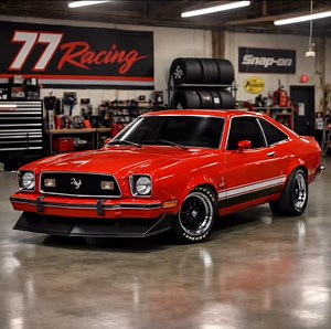 Fresh out of the shop - Our custom Ford Mustang still wearing its factory skin, but now it’s backed by a 302ci that’s punching out ~410 hp like it’s got something to prove. Rolled out of the 77 Racing garage quiet and clean… then pulled up to the tree and turned the start line into a fog machine 🛞💨 Old soul. New confidence. 🏁🔥 #77Racing #77RacingNation #FordMustang #MustangII | 77 Racing Offical