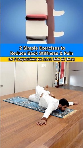2 Simple Exercises to Reduce Back Stiffness & Back Pain | Easy Yoga for Spine Relief
