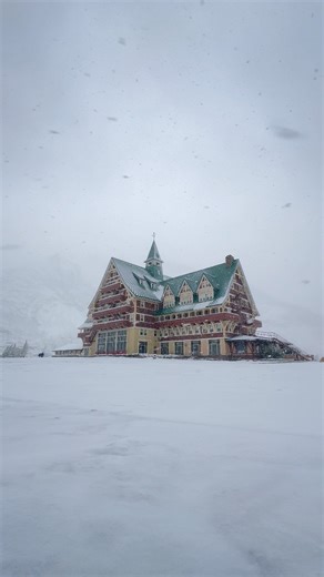 Prince Of Wales Hotel, Waterton Lakes National Park, Alberta, Canada 🇨🇦 #explorealberta #alberta #canada #waterton #watertonnationalpark #winter #princeofwales | Explore Alberta