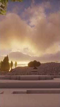 sunset in minecraft with photon shaders