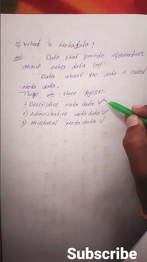 what is Meta data and it's types #dwdm